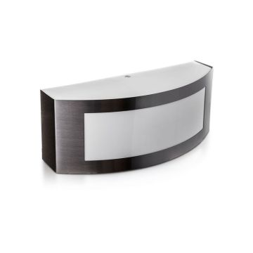 Portalampada Moderno parete in acciaio IP44 Grigio lampade E27