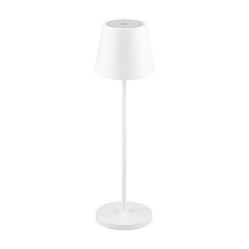 V-TAC 7522 LED-Restaurant-Tischleuchte, 2 W, warmweiß, 4400-mA-Akku, kabelloses Laden, Ein-Aus-Taste, dimmbar, Touch-weiße Farbe, IP54, Artikelnummer 7651