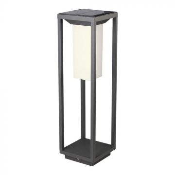 V-TAC PRO VT-66 2W LED Solar Poller Wandleuchte mit Sensor chip samsung 3000K für garten grauen körper IP65 - sku 785