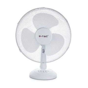 V-TAC VT-4012-3 40W 12" Tischventilator mit Knock-Down 3-Flügel Oszillationsfunktion weißer Körper IP20 - sku 7924