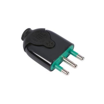Stecker S17 demountable italienisch std. 2P+E 16A 250V mod. BICO' schwarzer Körper Fanton 80021
