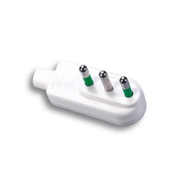Flat Weiß plug S11 abnehmbar 90° italienische std. 2P+E 10A gesenkt Fanton 80030
