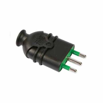 Stecker italienisch std. 2P+E 16A HI-PRO schwarz Körper Fanton 80111 Stecker italienisch std. 2P+E 16A HI-PRO schwarz Körper Fanton 80111