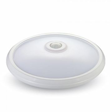 V-TAC PRO VT-13 Runde LED-Deckenleuchte 12W Chip Samsung mit IR-Bewegungssensor + Dämmerung 4000K IP20 - SKU 21808