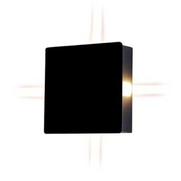 V-TAC VT-704 4W LED Wandleuchte quadratisch schwarz Wandleuchte warmweiß 3000K IP65 - SKU 8211