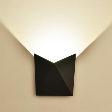 V-TAC VT-825 5W SMD LED Wandleuchte schwarz Aluminium Wandleuchte warmweiß 3000K IP65 - SKU 218282