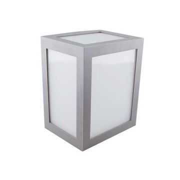 V-TAC VT-822 12W led wandlamp aluminum würfel grau körper warmweiß 3000K IP65 - SKU 8337