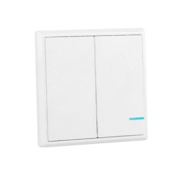 V-TAC Smart Home VT-5132 Funkschalter 2-Tasten-Gehäuse weiß IP54 - sku 8461