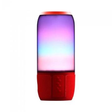 V-TAC SMART HOME VT-7456 6W LED-Licht Bluetooth-Lautsprecher mit USB-e-TF-Kartensteckplatz rot Körper IP20 - sku 8571
