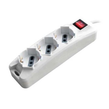 V-TAC Steckdosenleiste 3-fach Schuko 10/16A 3500W 1,5m Kabel ein/aus-schalter - sku 8710