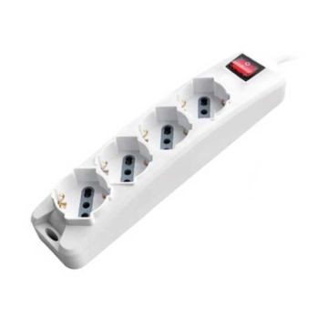 V-TAC Steckdosenleiste 4-fach Schuko 10/16A 3500W 1,5m Kabel ein/aus-schalter - sku 8711