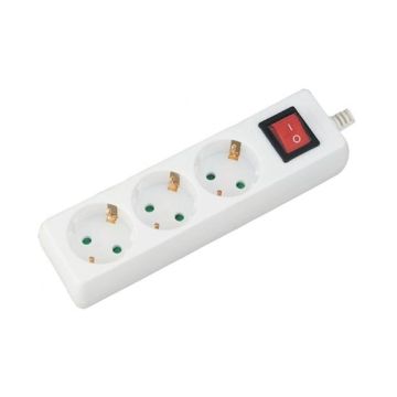 V-TAC VT-1113-2 Steckdosenleiste 3-fach Schuko 16A EU standard 3680W 5m Kabel ein/aus-schalter - sku 8763