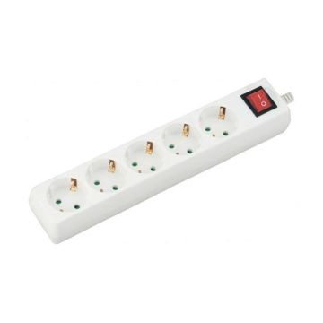 V-TAC VT-1115 Steckdosenleiste 5-fach Schuko 16A EU standard 3680W 1,5m Kabel ein/aus-schalter - sku 8766
