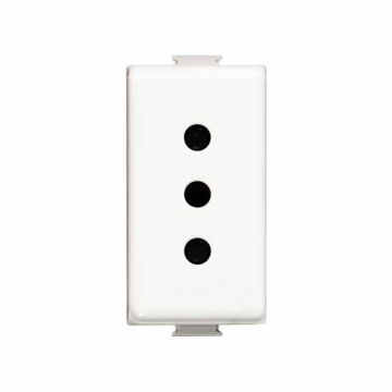 Italienisch Standardbuchse 2P + T 10A 250V AC - weiß Bticino Matix AM5113 Italienisch Standardbuchse 2P + T 10A 250V AC - weiß Bticino Matix AM5113