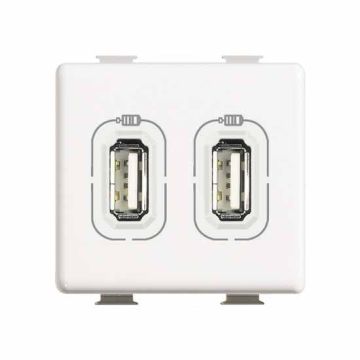 Ladegerät mit 2 USB-Buchsen Spannung 5V Bticino Matix AM5285C2 Ladegerät mit 2 USB-Buchsen Spannung 5V Bticino Matix AM5285C2