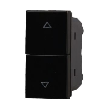 ETTROIT AN1204 Doppelt verriegelter Rollladenschalter, 10 A, Farbe SCHWARZ, kompatibel mit Bticino Axolute