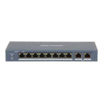 Hikvision DS-3E0310P-E/M Unmanaged Switch 8 Ports PoE 10/100Mbps + 2 Ports 10/100/1000Mbps 60W