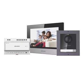 Hikvision DS-KIS702Y Video-Türsprechanlage für Einfamilienhäuser, 7-Zoll-LCD-Touchscreen, 2-Draht, Y Pro Serie, Full HD 1080p, IP65, P2P, Hik-Connect