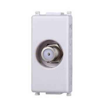 TV & SAT-Durchgangsdose Typ-F kompatible Vimar Plana Weiß Farbe Ettroit EV2252