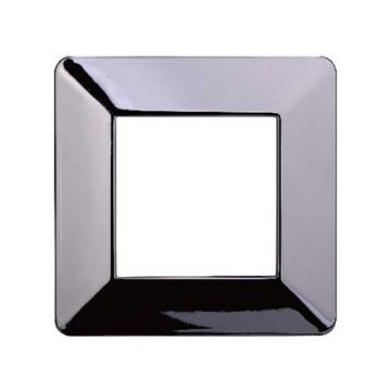 Kompatible Abdeckrahmen Vimar Plana 2 module kunststoff chrom glänzend farbe Ettroit EV83213