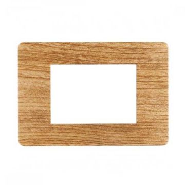 Kompatible Abdeckrahmen Vimar Plana 3 module kunststoff dunkles Holz farbe Ettroit EV83305