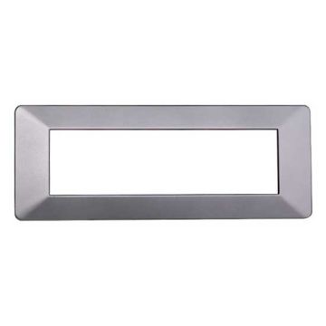 Kompatible Abdeckrahmen Vimar Plana 7 module kunststoff silber farbe Ettroit EV83706