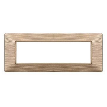 Kompatible Abdeckrahmen Vimar Plana 7 module kunststoff satiniert Gold farbe Ettroit EV85611