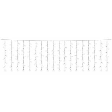 ETTROIT tenda luminosa 200 LED 3 × 1 m, luce bianca, cavo bianco, flash bianco