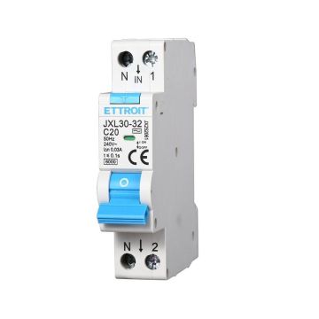 ETTROIT JX252061 Differentialschutzschalter 1P+N 20A 30mA 220V-6KA