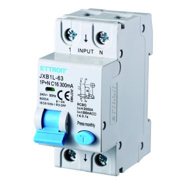 ETTROIT JX271663 Differentialschutzschalter 1P+N 16A 300mA 220V-6KA