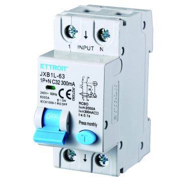ETTROIT JX273263 Differentialschutzschalter 1P+N 32A 300mA 220V-6KA