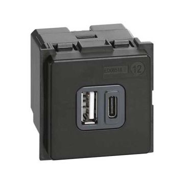 USB-ladegerät typ A und C Bticino Living Now K4287C2