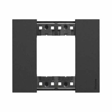 Abdeckrahmen Bticino Living Now 2 Module, farbe schwarz KA4802KG Abdeckrahmen Bticino Living Now 2 Module, farbe schwarz KA4802KG