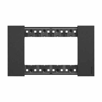 Abdeckrahmen Bticino Living Now 4 Module farbe schwarz KA4804KG Abdeckrahmen Bticino Living Now 4 Module farbe schwarz KA4804KG
