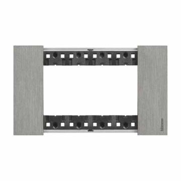 Abdeckrahmen Bticino Living Now 4 Module farbe Stahl KA4804ZG Abdeckrahmen Bticino Living Now 4 Module farbe Stahl KA4804ZG