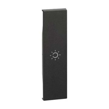 Abdeckung Bticino Living Now mit symbol licht 1M schwarz KG01A Abdeckung Bticino Living Now mit symbol licht 1M schwarz KG01A
