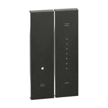 Abdeckung Bticino Living Now für Dimmer 2 Module, Schwarz-KG19 Abdeckung Bticino Living Now für Dimmer 2 Module, Schwarz-KG19