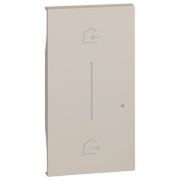 Leuchtbare abdeckungen Bticino Living Now mit in/out symbol für funkszenarien steuerung 2 module - sand KM40M2