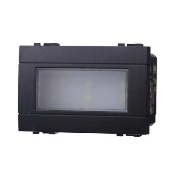 2.4W LED-Stufeneinbauleuchte 220V warmweiß 3000K kompatibel mit Bticino Livinglight schwarze Farbe