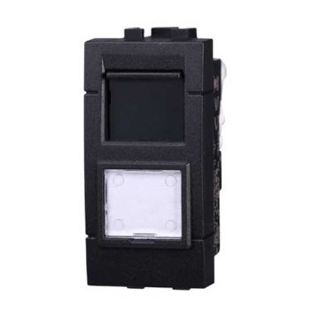 Datendose RJ45 Kategorie cat.5e UTP Livinglight kompatibler schwarz farbe