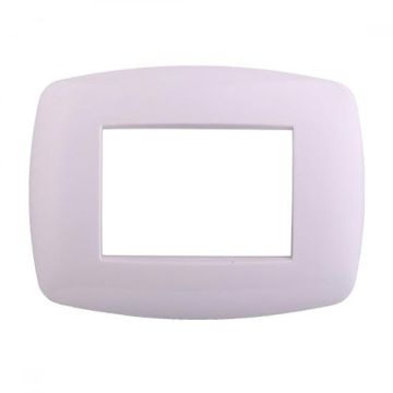 Ettroit Bticino Livinglight kompatible Platte 3 schlanke Kunststoffmodule, weiße Farbe – LN87301