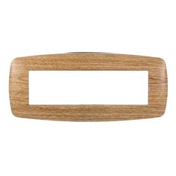 Ettroit-kompatibler Lack Bticino Livinglight 7 schlanke Kunststoffmodule, dunkle Holzfarbe – LN87705