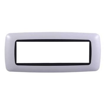 Ettroit-kompatible Bticino Livinglight 7-Modul-abgerundete Kunststoffplatte, weiße Farbe – LN88701
