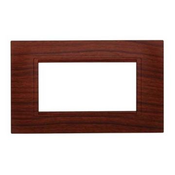 Kompatible Bticino Livinglight-Platte 4 Module quadratisch Kunststoff Bruyèrefarbe LN89403