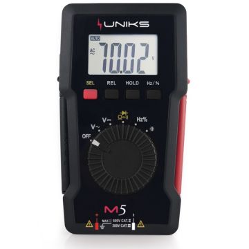 Tragbares Digitalmultimeter IEC/EN 61010-1 CAT III 300V Uniks M5 Tragbares Digitalmultimeter IEC/EN 61010-1 CAT III 300V Uniks M5
