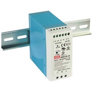 Schaltnetzteil DIN-Schiene 40W 12V DC 3.33A Meanwell MDR-40-12 Schaltnetzteil DIN-Schiene 40W 12V DC 3.33A Meanwell MDR-40-12
