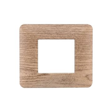 Kompatible Abdeckrahmen Bticino Matix 2 module Kunststoff helles Holz Farbe