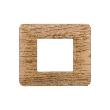 Kompatible Abdeckrahmen Bticino Matix 2 module Kunststoff dunkles Holz Farbe