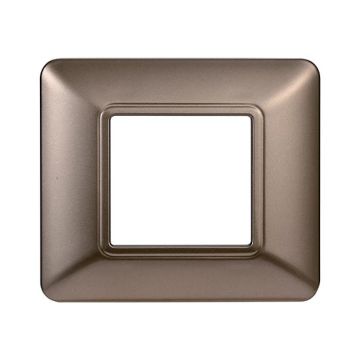 Kompatible Abdeckrahmen Bticino Matix 2 module Kunststoff bronze-Farbe