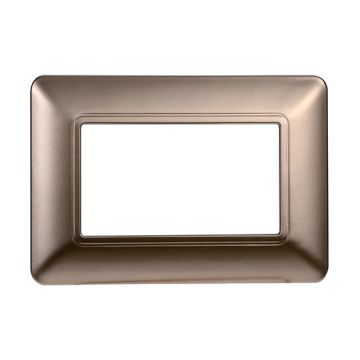 Kompatible Abdeckrahmen Bticino Matix 3 module Kunststoff bronze-Farbe
